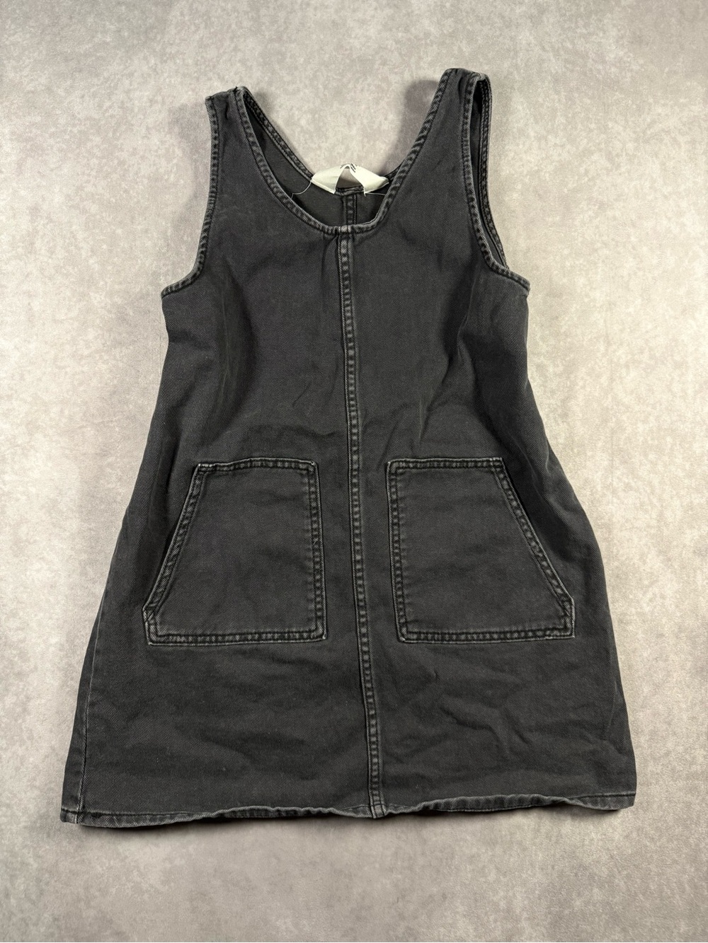 Girls H&M Black Denim Pinafore Dress Size 8